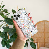 Aesthetic Cute Pattern Transparent Silicon Case Design 16