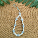 Handcrafted Blue Beeds Phone Charm