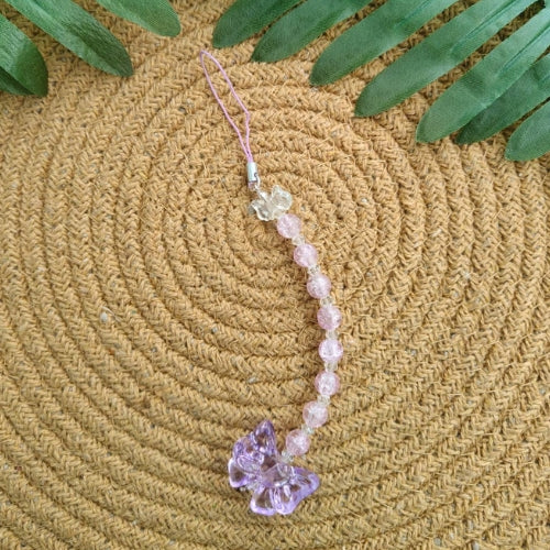 Handcrafted Lavender Beeds Phone Charm