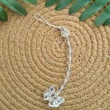 Handcrafted White Beeds Phone Charm