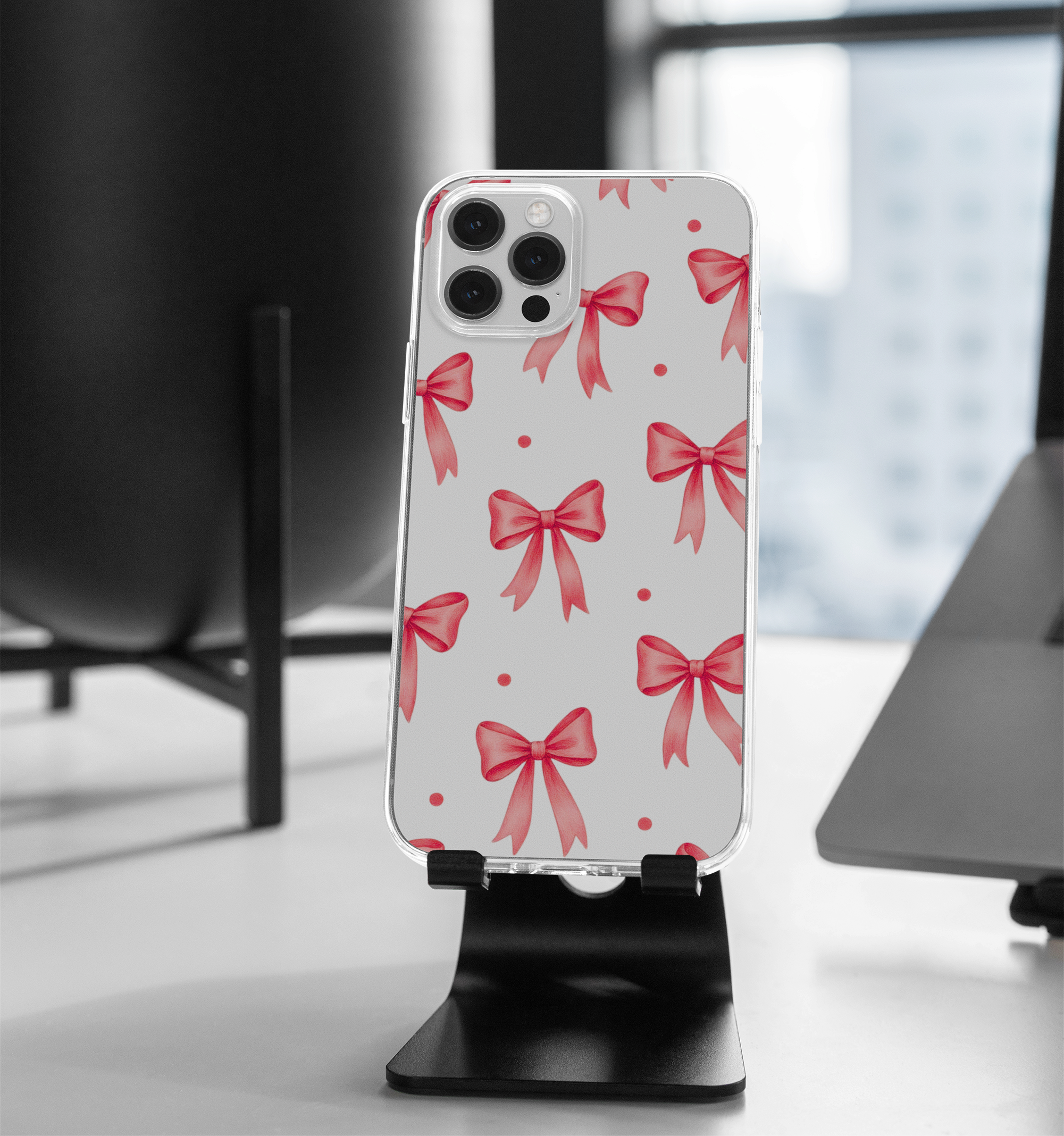 Aesthetic Cute Ribbon Curly Bow Phone Case 6