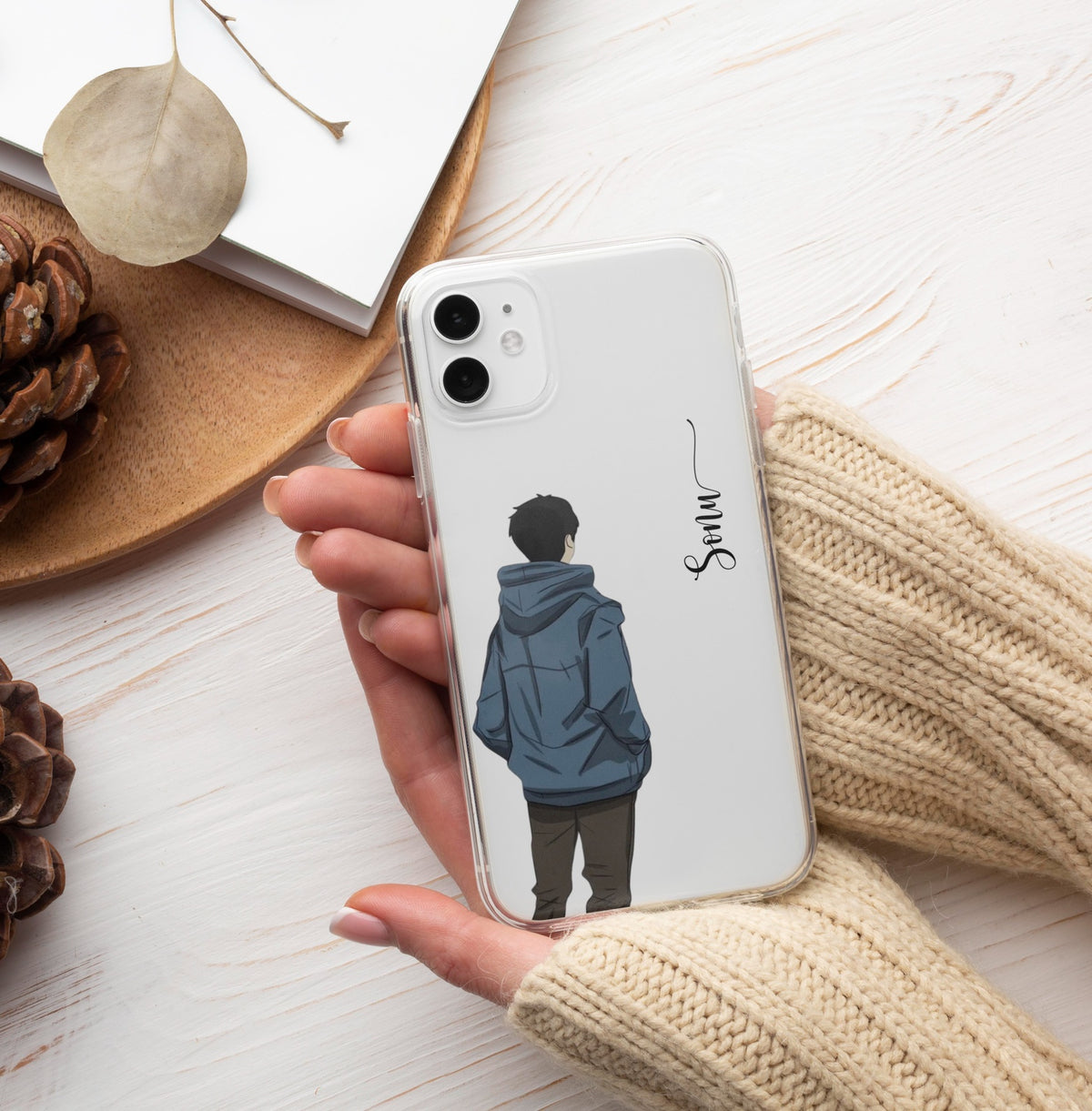 Aesthetic Boys Name Signature  Transparent Case 9